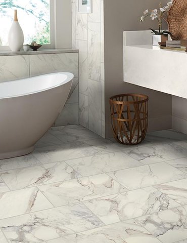 Bathroom Porcelain Marble Tile - CarpetsPlus of Pocatello in Pocatello, ID